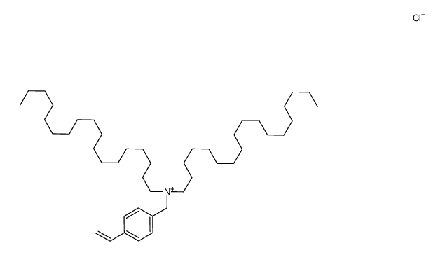 bis(n-octadecylmethyl)(p-vinylbenzyl)-ammonium chloride结构式