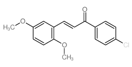1-(4-chlorophenyl)-3-(2,5-dimethoxyphenyl)prop-2-en-1-one结构式
