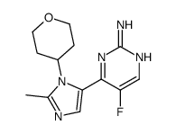5-氟-4-[2-甲基-1-(四氢-2H-吡喃-4-基)-1H-咪唑-5-基]-2-嘧啶胺结构式