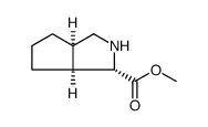 Cyclopenta[c]pyrrole-1-carboxylic acid, octahydro-, methyl ester, (1S,3aR,6aS)结构式
