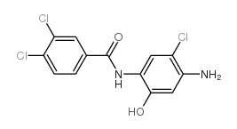 N-(4-氨基-5-氯-2-羟基苯基)-3,4-二氯苯甲酰胺结构式