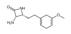 (3S,4R)-3-amino-4-(2-(5-methoxycyclohexa-1,4-dien-1-yl)ethyl)azetidin-2-one Structure