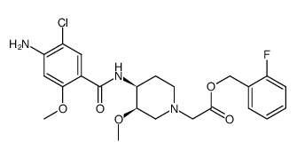 2-fluorobenzyl 2-((3R,4S)-4-(4-amino-5-chloro-2-methoxybenzamido)-3-methoxypiperidin-1-yl)acetate Structure