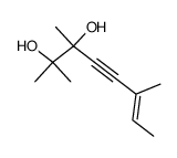 2,3,6-trimethyl-oct-6-en-4-yne-2,3-diol结构式
