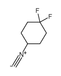 1,1-二氟-4-异氰基环己烷结构式