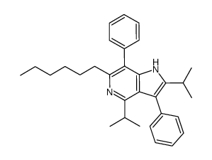 6-hexyl-2,4-diisopropyl-3,7-diphenyl-1H-pyrrolo[3,2-c]pyridine Structure