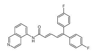 (E)-5,5-Bis(4-fluorophenyl)-N-(isoquinolin-5-yl)-2,4-pentadienamide结构式