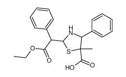 2-(ethoxycarbonyl-phenyl-methyl)-5-methyl-4-phenyl-thiazolidine-5-carboxylic acid Structure