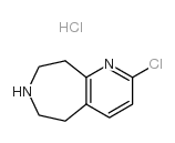 2-氯-6,7,8,9-四氢-5H-吡啶并[2,3-d]氮杂卓盐酸盐结构式