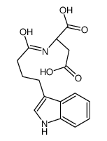 (2S)-2-[4-(1H-indol-3-yl)butanoylamino]butanedioic acid结构式