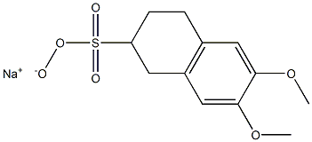 2-羟基-6,7-二甲氧基-1,2,3,4-四氢萘-2-磺酸钠结构式