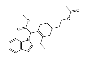 methyl α-[1-(2-acetoxyethyl)-3-ethyl-1,2,5,6-tetrahydro-4-pyridyl]-1-indoleacetate Structure