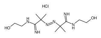 N,N''-bis-(2-hydroxy-ethyl)-α,α'-azo-bis-isobutyramidine, dihydrochloride结构式