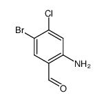 2-氨基-5-溴-4-氯苯甲醛结构式