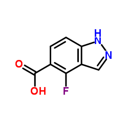 4-氟-1H-吲唑-5-羧酸结构式