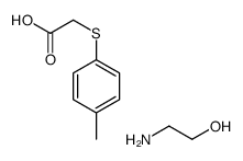 2-hydroxyethylazanium,2-(4-methylphenyl)sulfanylacetate Structure