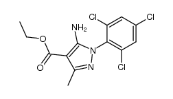 ethyl 5-amino-3-methyl-1-(2,4,6-trichlorophenyl)-pyrazol-4-ylcarboxylate Structure