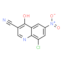 8-Chloro-6-nitro-4-oxo-1,4-dihydroquinoline-3-carbonitrile Structure