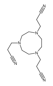 3-[4,7-bis(2-cyanoethyl)-1,4,7-triazonan-1-yl]propanenitrile结构式