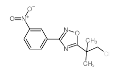 5-(1-Chloro-2-methylpropan-2-yl)-3-(3-nitrophenyl)-1,2,4-oxadiazole Structure