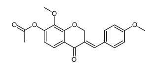 7-acetoxy-8-methoxy-3-(4'-methoxybenzylidene)-chroman-4-one Structure