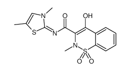 N-[(2E)-3,5-Dimethyl-1,3-thiazol-2(3H)-ylidene]-4-hydroxy-2-methy l-2H-1,2-benzothiazine-3-carboxamide 1,1-dioxide Structure