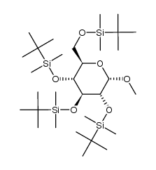 methyl 2,3,4,6-tetrakis-O-(tert-butyldimethylsilyl)-α-D-glucopyranoside Structure