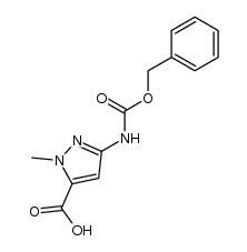 1-methyl-3-benzyloxy-carbonylamino-pyrazole-5-carboxylic acid Structure