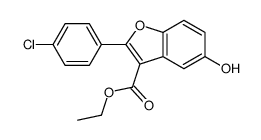 2-(4-氯苯基)-5-羟基苯并呋喃-3-羧酸乙酯结构式