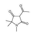 3-acetyl-1,5,5-trimethylpyrrolidine-2,4-dione结构式