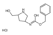 (2S,4R)-2-羟基甲基-4-CBZ-氨基吡咯烷盐酸盐结构式