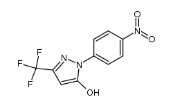 1-(4-nitrophenyl)-3-(trifluoromethyl)-1H-pyrazol-5-ol结构式