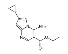 7-amino-2-cyclopropylpyrazolo[1,5-a]pyrimidine-6-carboxylic acid ethyl ester Structure