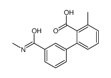 2-methyl-6-[3-(methylcarbamoyl)phenyl]benzoic acid Structure