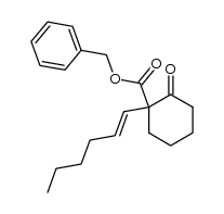 benzyl 1-(hex-1-en-1-yl)-2-oxocyclohexanecarboxylate结构式