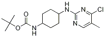 (1R,4R)-[4-(4-氯-5-甲基-嘧啶-2-基氨基)-环己基]-氨基甲酸叔丁酯结构式