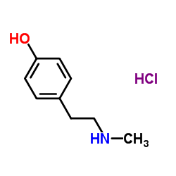N-甲基酪胺盐酸盐结构式