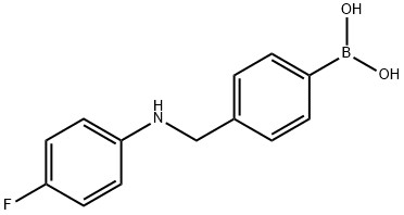 4-(4-氟苯基氨基甲基)苯基硼酸结构式