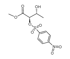 methyl 2-[(p-nitrobenzenesulfonyl)oxy]-3-hydroxybutanoate结构式