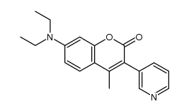 7-(diethylamino)-4-methyl-3-(pyridin-3-yl)-2H-chromen-2-one结构式