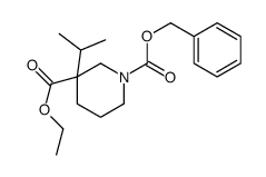 1-Cbz-3-异丙基哌啶-3-甲酸乙酯结构式