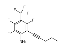 2,3,5-trifluoro-6-hex-1-ynyl-4-(trifluoromethyl)aniline结构式