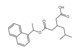 (1'SR,3 SR)-1-(1'-napthyl)ethyl-3-(carboxylomethyl)-5-methylhexanoate Structure
