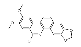 6-chloro-2,3-methylenedioxy-8,9-dimethoxybenzo[c]phenanthridine Structure