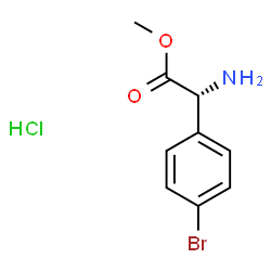 (R)-2-氨基-2-(4-溴苯基)乙酸甲酯盐酸盐结构式