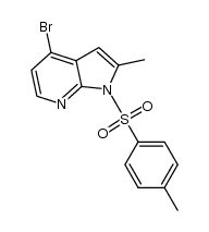 4-bromo-2-methyl-1-tosyl-1H-pyrrolo[2,3-b]pyridine结构式