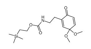 2-(trimethylsilyl)ethyl (2-(3,3-dimethoxy-6-oxocyclohexa-1,4-dien-1-yl)ethyl)carbamate Structure