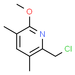 2-氯甲基-3,5-二甲基-6-甲氧基吡啶结构式
