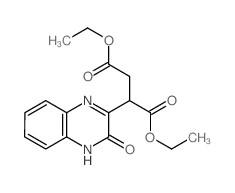 Butanedioic acid,2-(3,4-dihydro-3-oxo-2-quinoxalinyl)-, 1,4-diethyl ester结构式