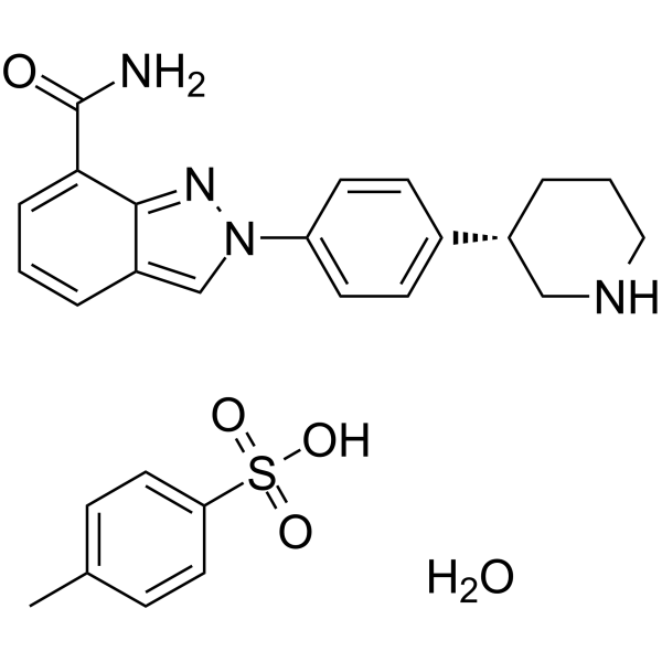 Niraparib tosylate hydrate structure